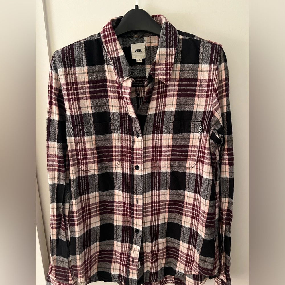 Long sleeve plaid Vans sz S flannel shirt